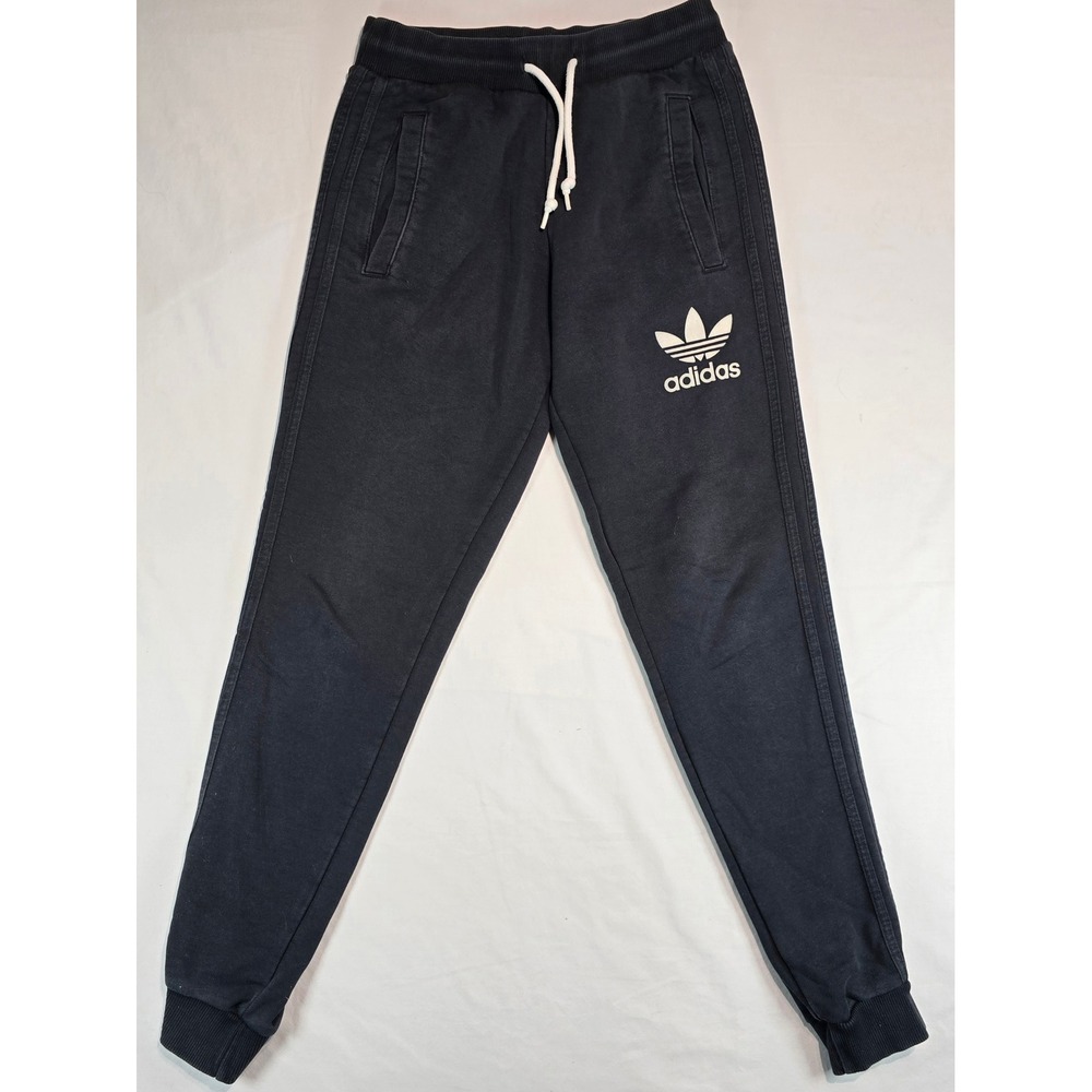 Adidas Originals Mens Black Trefoil Joggers Sweatpants BR2147 Small